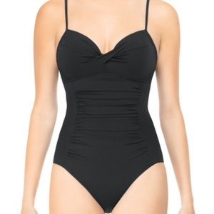 Spanx love your assets black one piece swim size M